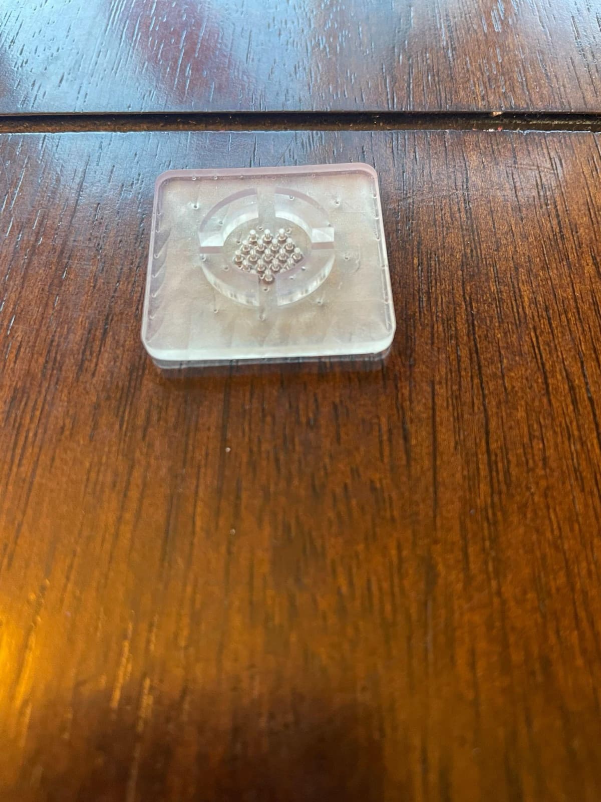 Clear printed pin plate