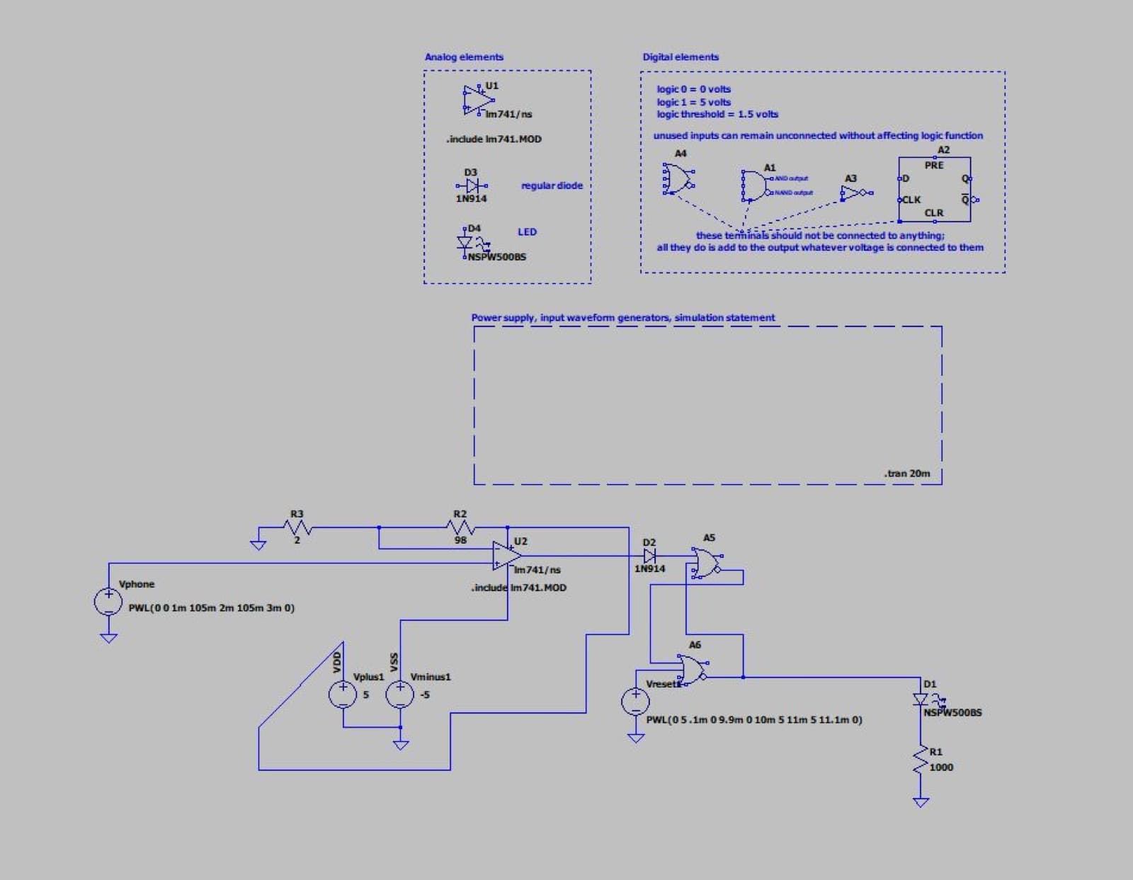 LTspice schematic